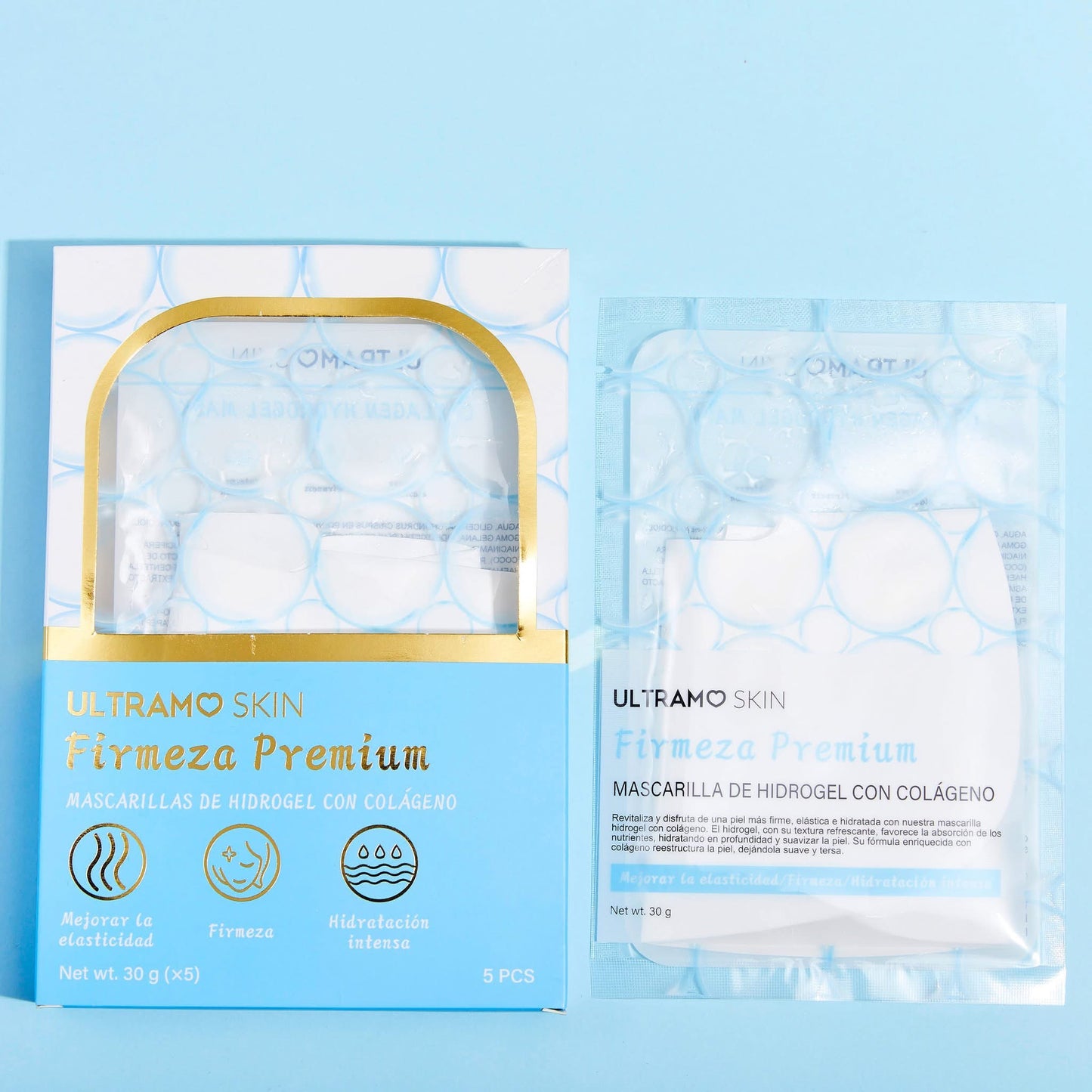 Mascarilla de hidrigel con colageno