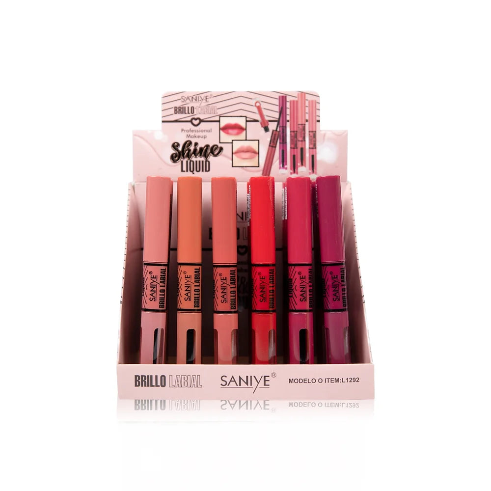 Labial doble lipgloss+ matte SANIYE