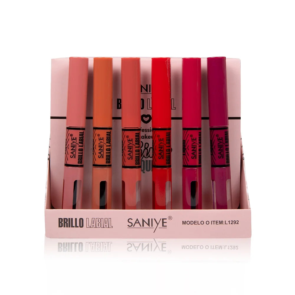 Labial doble lipgloss+ matte SANIYE