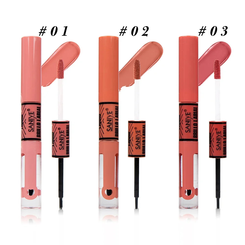 MAYOREO Labial doble lipgloss+ matte SANIYE