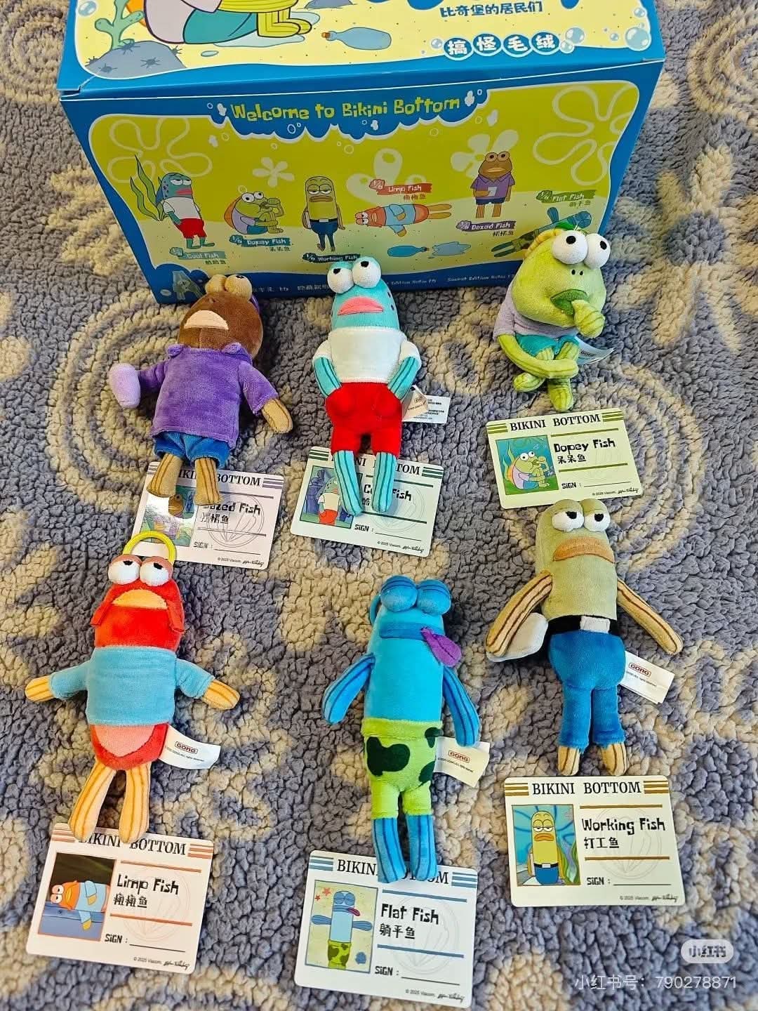 M. Blister 6 pzs Peces Bob Esponja